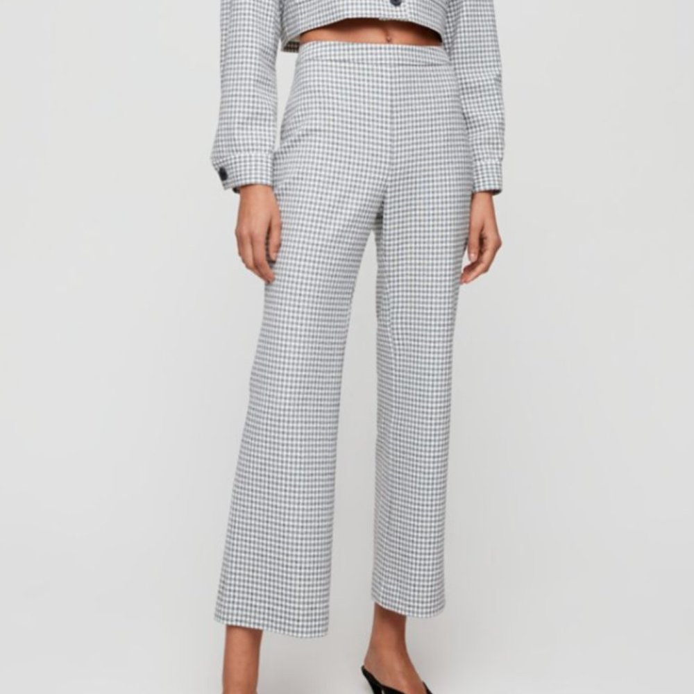 NWT Wilfred Kick Flare Pant | Black Gingham | 00